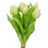KüNstlicher Tulpenbund, 2Er Set, Farbe Weiß, HöHe Ca. 31 Cm