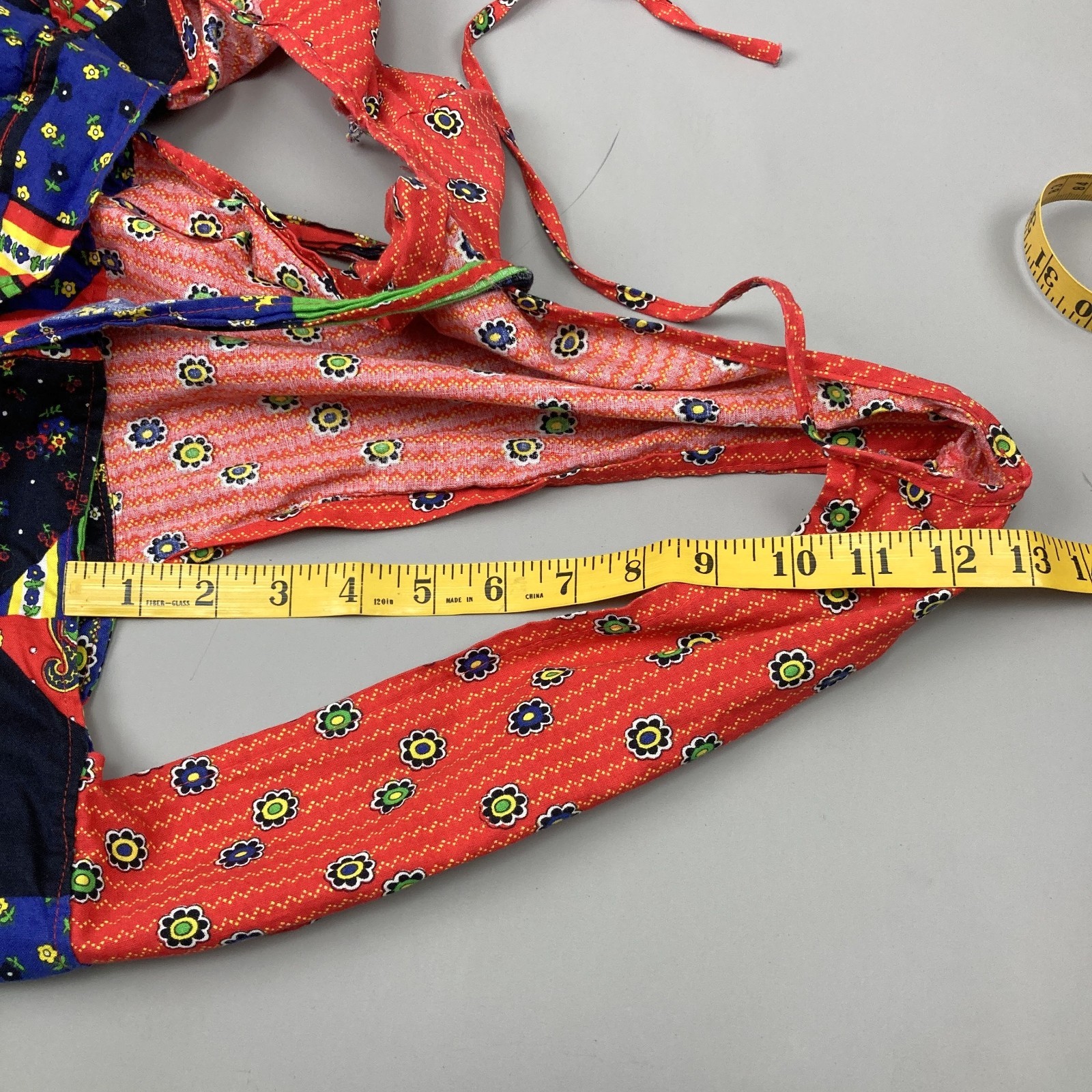 Patchwork Pinafore Apron Wrap Dress Cottagecore O… - image 10