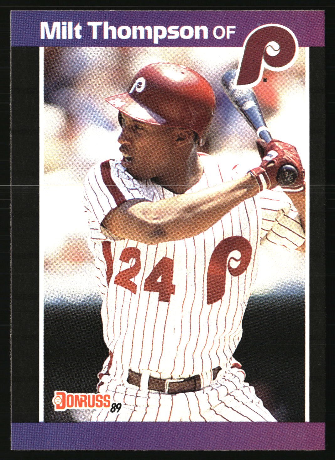 1989 Donruss #313 Milt Thompson Philadelphia Phillies Free Shipping *L13*