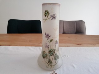 François Théodore LEGRAS Vase Lamartine Avec Décor Emaillé De Violettes