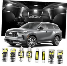 15 Pieces Interior LED Lights Replacement for Infiniti Interior LED Lights Kit