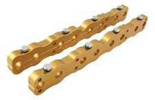 Air Flow Research Rocker Arm Stud Girdle Sbc Standard Gold Anodized Alum Pair