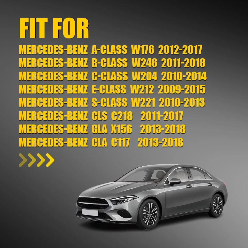 2x Kit de espejo retrovisor transparente de vidrio térmico + punto ciego para Mercedes-Benz CLA C117 2013-2018 Foto 2 de 4