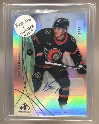 2024 Upper Deck SP Game Used Tim Stutzle Rainbow Foil /18 #115 Senators COA