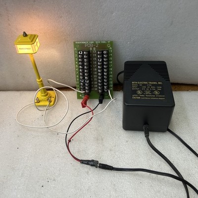 MTH Z-750 Hobby Transformer Power Unit Plus Adapter And Bus Connector see ad