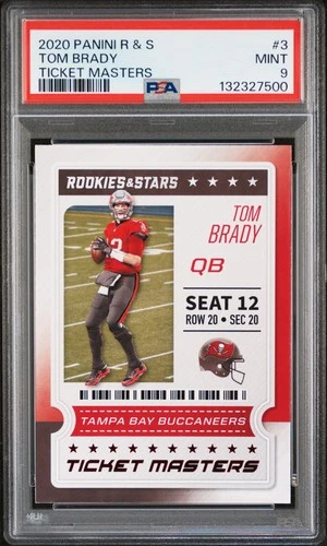 Tom Brady 2020 Rookies & Stars Ticket Masters #3 PSA 9 Buccaneers
