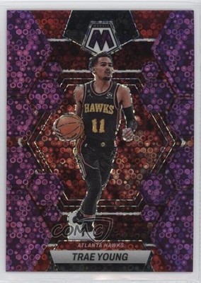 2022-23 Panini Mosaic Fast Break Purple Prizm 5/50 Trae Young #8 s1i