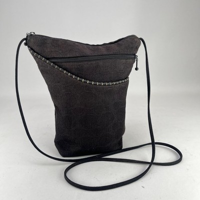 Maruca City Girl Crossbody Bag Purse Black Geometric - Zipper Accent - Boulder