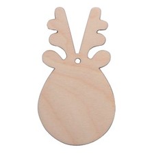 Pirografia testa di renna in legno di carnito vuota