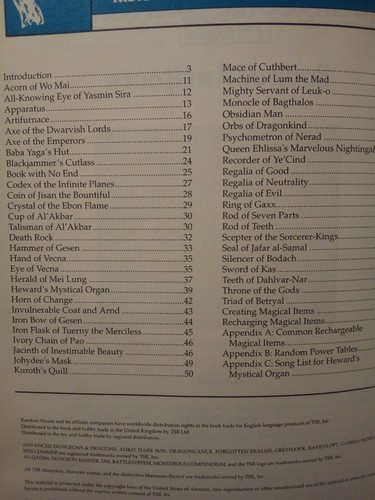 Advanced Dungeons & Dragons Book of Artifacts Fine Condition Hand & Eye of Vecna - Bild 3 von 15