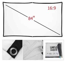 Simple Projector Screen Foldable 84'' Indoor / Outdoor 16:9 HD Projection  