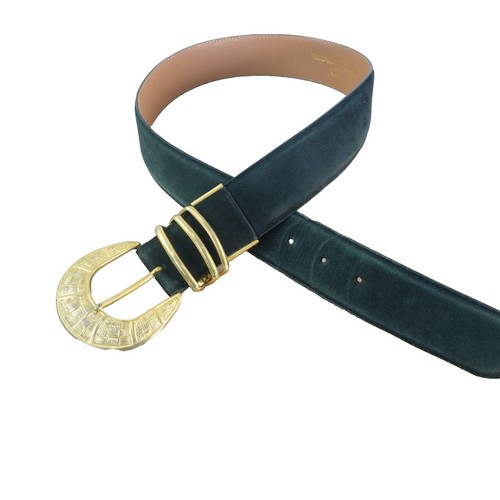 Mario Valentino Belt/ lipstick red, medium Mario Valentino Lipstick Red Belt Gold V Buckle Medium NEW  main image 2