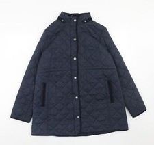 Jojo Maman Bébé Womens Blue Quilted Jacket Size 12