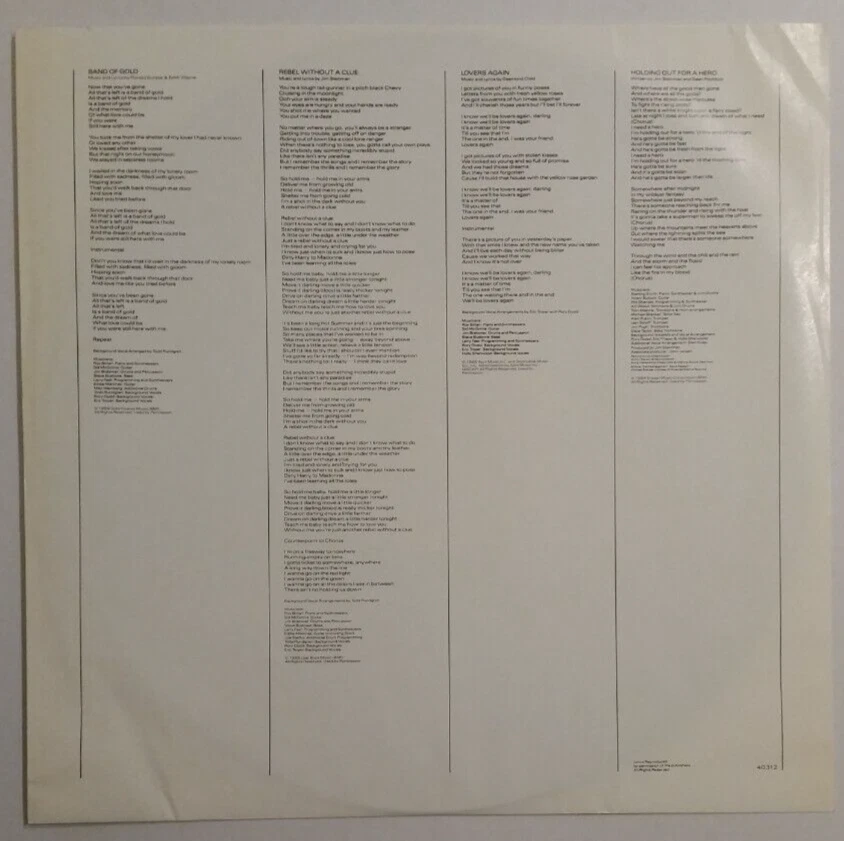 Bonnie Tyler Secret Dreams and Forbidden Fire vinyl LP Columbia OC 40312 - Image 3 of 4