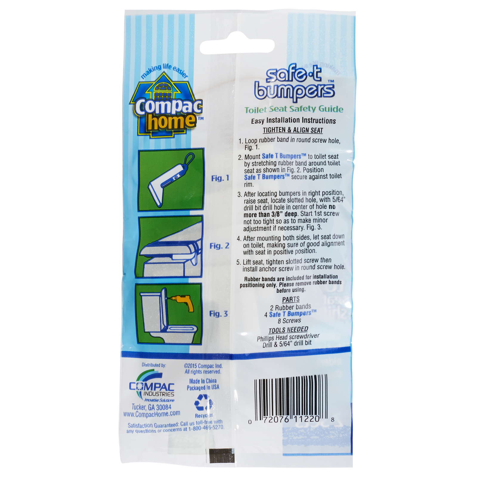 Compac Home Toilet Seat Stabilizers Safe T Bumpers Lock Moving or