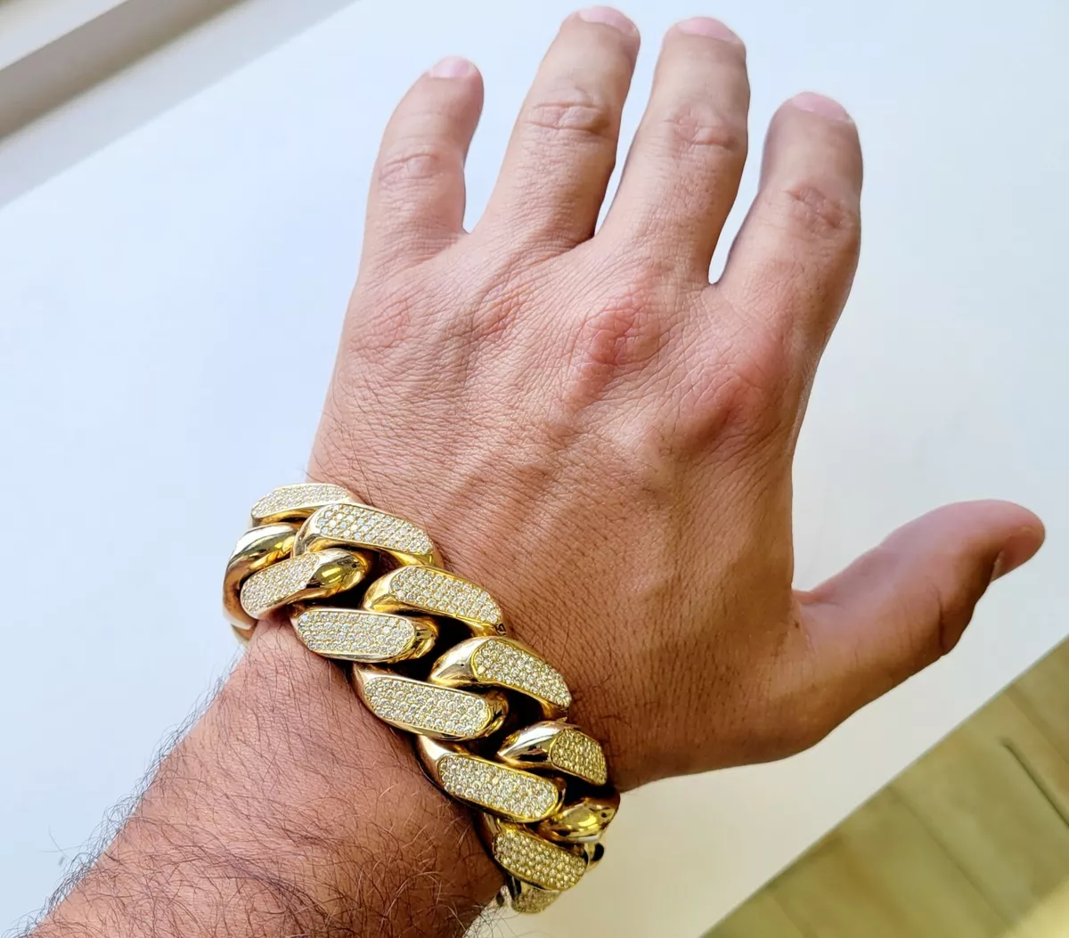 White gold miami cuban link bracelet deals