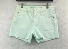 AG Adriano Goldschmied Womens The Hailey Denim Tame Teal Cut Off Shorts Size 24