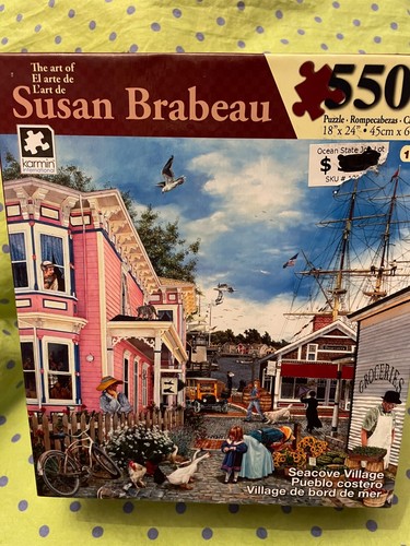 The Art Of Susan Brabeau Seacove Village Jigsaw Puzzle 550 Pieces 18x24 NEW