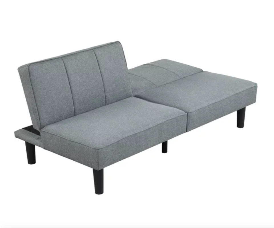 Convertible Sofa Bed Sleeper Couch Futon High-Density Foam Mattress Condo Dorm - Image 3 of 4