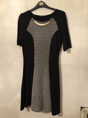 Brand New River Island Without Tag Skater Black Dress Smart
