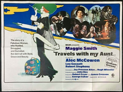 Travels with my Aunt ORIGINAL Quad Movie Film Cinema Poster Maggie Smith