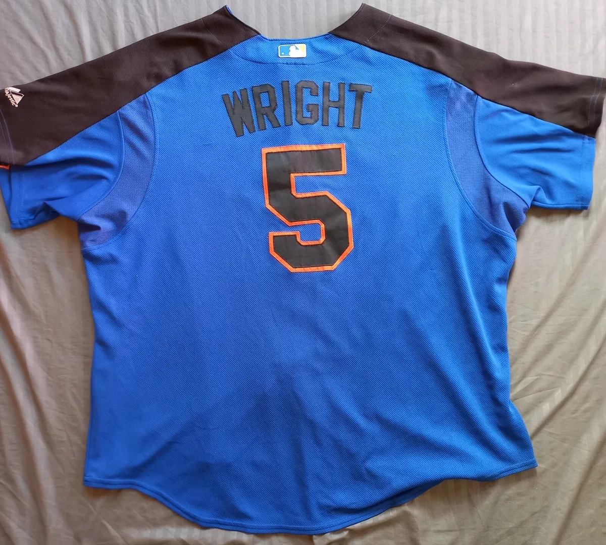 David WRIGHT #5 New York NY Mets Majestic Spring blue jersey 3XL MLB vtg