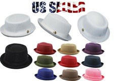 Fedora Porkpie Mesh Fedora Light Weight Classic Soft Cool Summer Mesh Porkpie