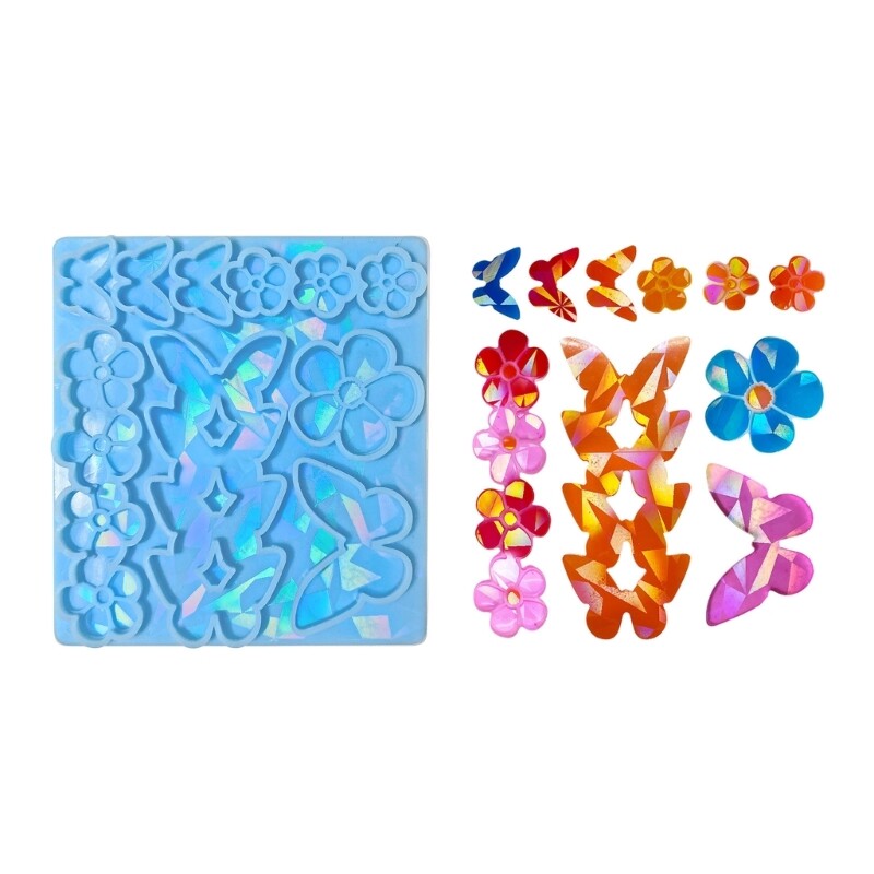 Holographic Hair Clip Silicone Mold DIY Jewelry Bookmarks Epoxy Resin Molds
