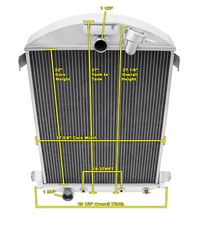 Sz Champion 3 Row Radiator Ford Config For 1930 1931 Ford Model A V8 Conversion Sz Champion 3 Row Radiator Ford Config For 1930 1931 Ford Model A V8 Conversion