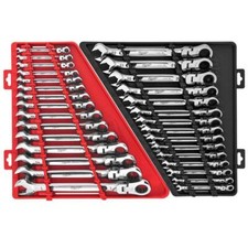 144-Position Flex-Head Ratcheting Combination Wrench Set SAE and METRIC