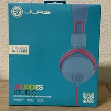 📀 JLab JBuddies Studio Wired Kids Headphones - Pink/Blue NEW