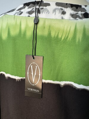 Vertigo NWT $220 Green Tie-Dye Print Sleeveless Dress XL | eBay