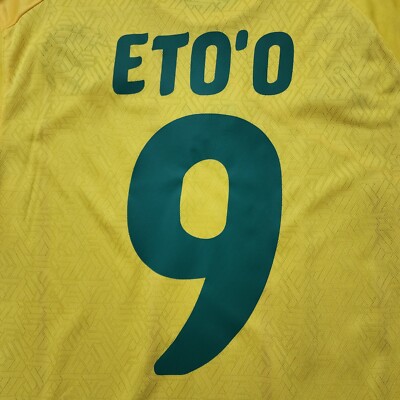 2010 Puma Cameroon Away Soccer Jersey Samuel Eto'o Men L Africa