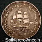 1957 South Africa 1/2 Penny — photo from another recent sale