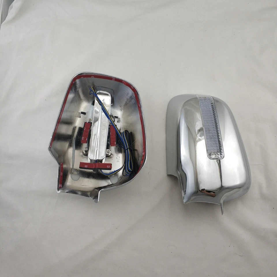 Tapa lateral del espejo retrovisor con luz LED cromada para 02-06 Honda CR-V CRV 2P Foto 3 de 4