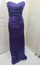 DAVID'S BRIDAL Women Elegant Wedding  Sweet heart neck  Purple Dress Size 8