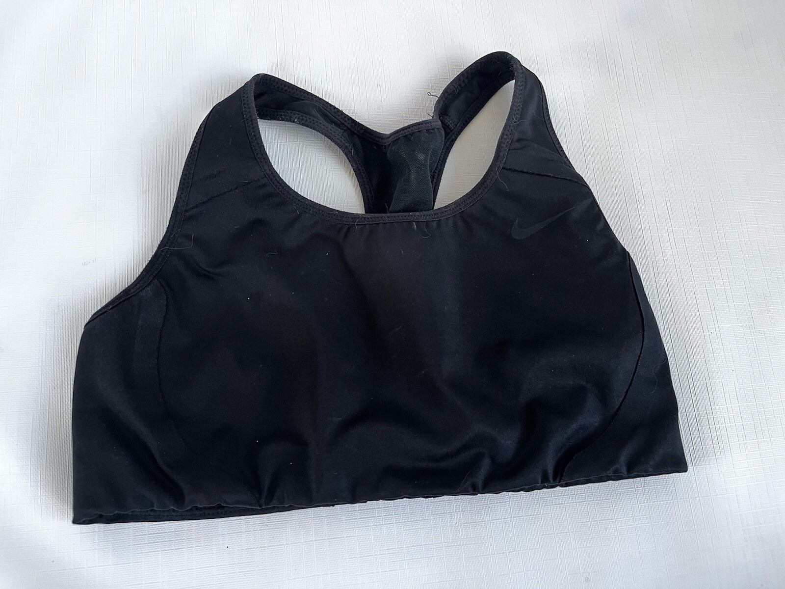 Nike Sports Bra Womens Size S Small Black Dri-Fit Active Wear Logo Swoosh-image