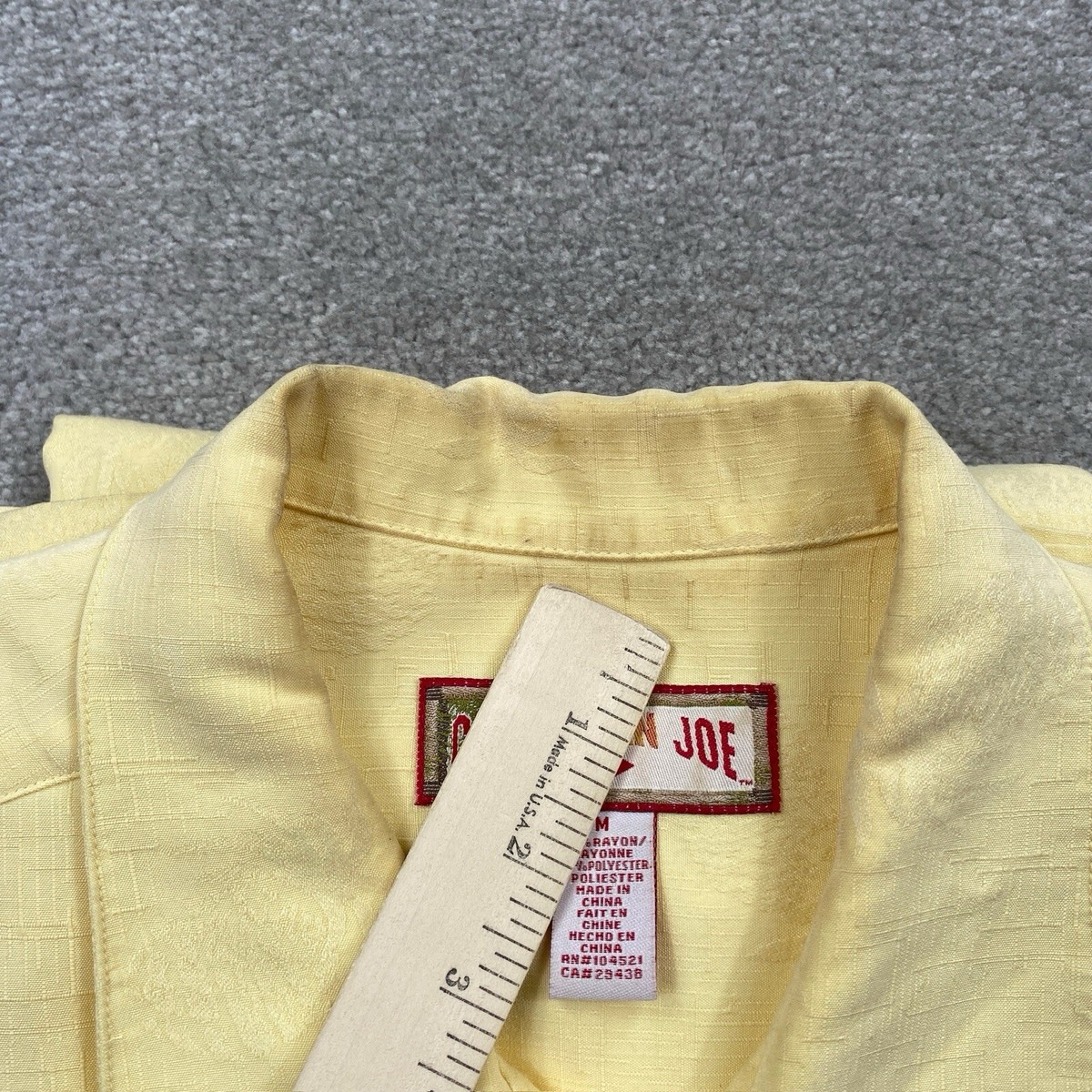 Homme Chemise Jaune Bleu Manche Courte Palmier Col Classique Hawaïen