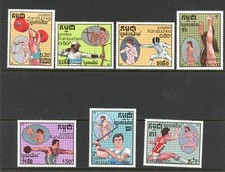 P062 Kambodscha 1987 Olympiade 7v. MNH