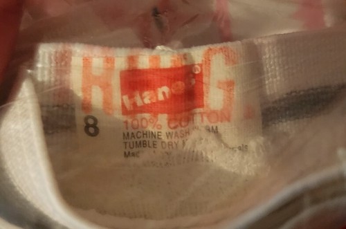 1987 Vintage Hanes 3 Pack Boys Briefs Size 8 Preshrunk White Slightly Imperfect - Picture 4 of 5