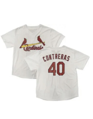ST. LOUIS CARDINALS WILLSON CONTRERAS HOME WHITE JERSEY 8/5/23 SGA In Hand