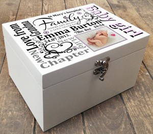 personalised baby storage box