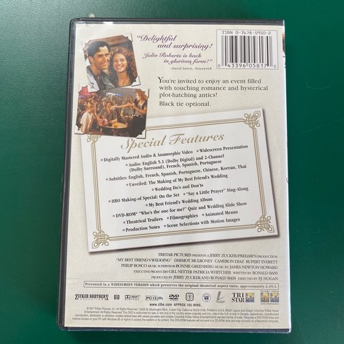 DVD MOVIE- My Best Friends Wedding Special Edition Julia Roberts Romantic Comedy - Foto 2 di 3