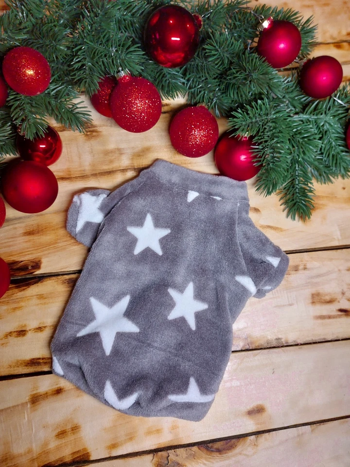 Pyjamas für Hunde – Jacke mit Reißverschluss, Plüschjacke, Kleidung für Tiere - Bild 4 von 4