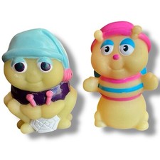Vintage 1980s Hasbro Playskool Glo Worm Plush Toys Lot of 3 with Butterfly — listing 3