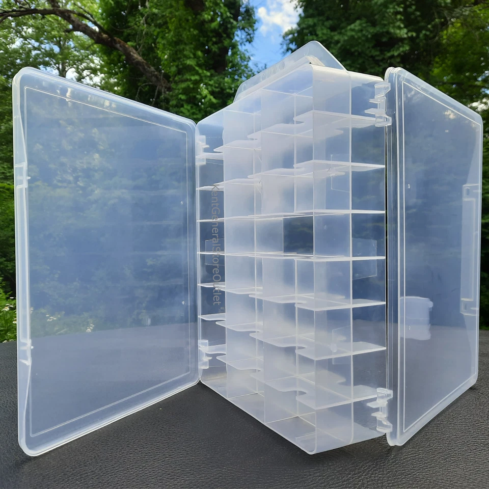 Clear Carry case 48 cars fit lot Hot Wheels Matchbox diecast storage set jammer - Image 3 of 4