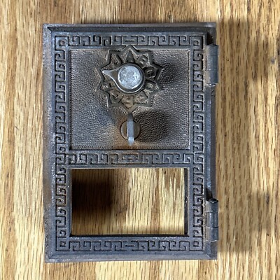 Antique PO Box Door 1920's Metal Post Office Box Door