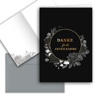 10 Danksagungskarten Trauer Set "Eleganter Abschied" Dankeskarte mit Umschlag