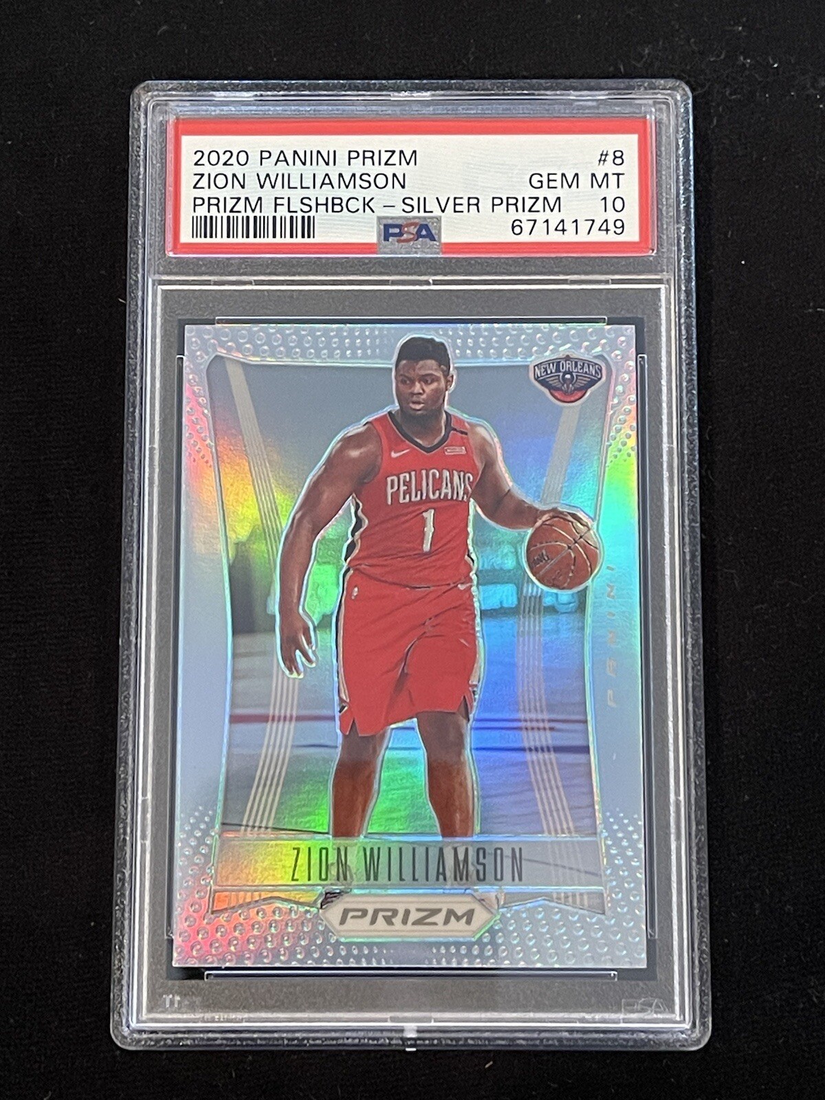 2020-21 Panini Prizm Zion Williamson Flashback Silver Prizm PSA 10 Gem Mint