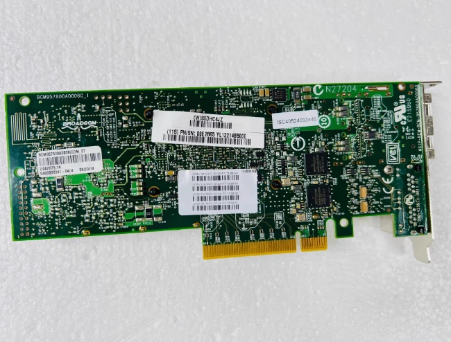 IBM 00E2865 BROADCOM 4-Port (10Gb + 1GbE) PCIe ETHERNET ADAPTER LOW PROFILE - Image 2 of 4
